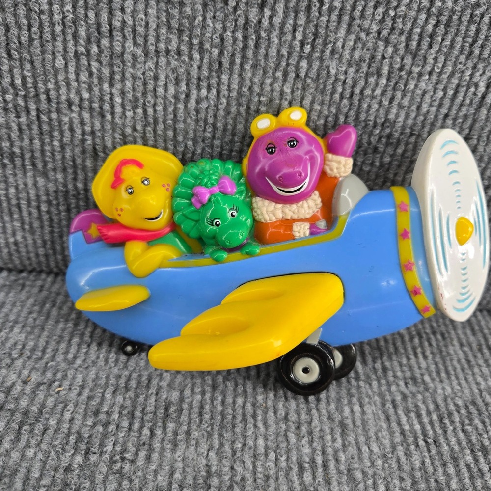 Barney & Friends Airplane Wall Decor Plaque toothbrush holder 1996 Lyons Group